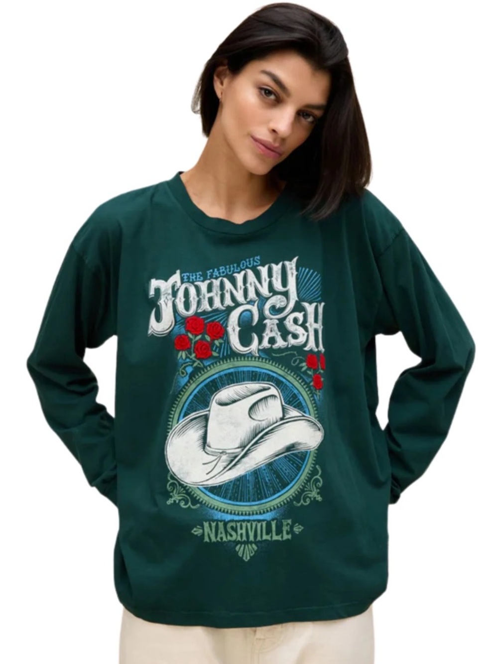 NWOT Daydreamer Johnny Cash The Fabulous Long Sleeve Merch Tee M